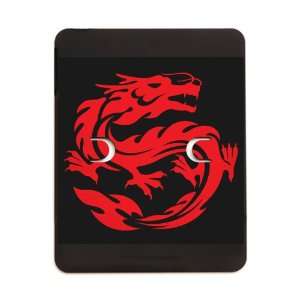  iPad 5 in 1 Case Matte Black Tribal Red Dragon Everything 