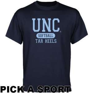  North Carolina Tar Heels Navy Blue Custom Sport T shirt 