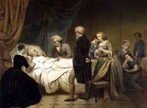 13x16 Poster Death Bed of George Washington by Stearns  