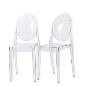   Philippe Starck Style Victoria Ghost Chair   Set of 2