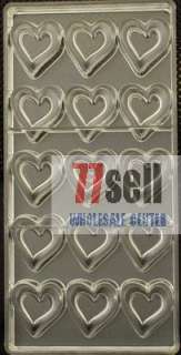 Professional Chocolate Mold/15 Per Sheet/Hearts New  