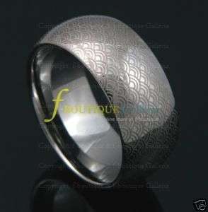 10 MM JAPAN WAVE TUNGSTEN CARBIDE BLING Ring DOME Band  
