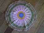 Beautiful Vintage Round 12 Hand Crocheted Doily Blue G