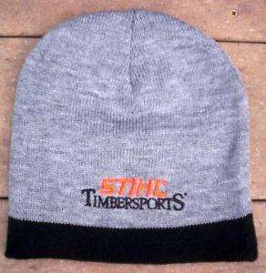 STIHL gray and black knitted beanie / cap / hat  
