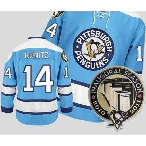  Penguins #14 Chris Kunitz Blue Patches Hockey Jersey Sports Jerseys 