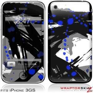   3G & 3GS Skin and Screen Protector Kit   Abstract 02 Blue Electronics