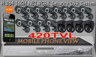 16CH NETWORK DVR SYSTEM 1000GB HDD CCTV IR CAMERAS SYS.  