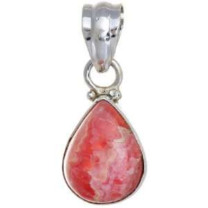  Rhodochrosite Pear Pendant   Sterling Silver Everything 