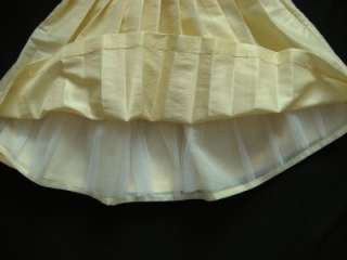 Fancy Easter Pageant Yellow Satin Dress Party Wedding Portrait Toddler 
