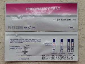 1000 x High Sensitive Pregnancy Test kit Tests strip  