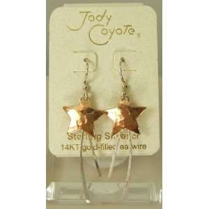    Jody Coyote Gold Silver Shooting Star Earrings QE623 Jewelry