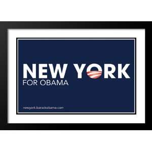  Barack Obama 32x45 Framed and Double Matted New York 