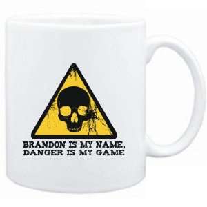 Mug White  Brandon is my name, danger is my game  Male Names  