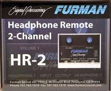 NEW FURMAN HR 2 2 ch HEADPHONE REMOTE BOX STATIONS  