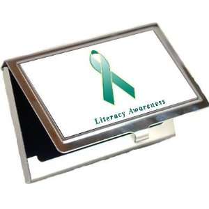    Literacy Awareness Ribbon Business Card Holder