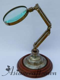 HERE IS A GREAT VICTORIAN STYLE FULLY ADJUSTABLE BRASS DESK MAGNIFIER