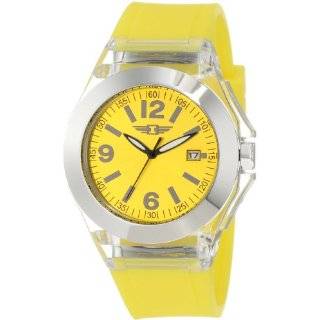 Invicta Womens IBI 10068 002 Silver Dial Yellow Polyurethane Watch