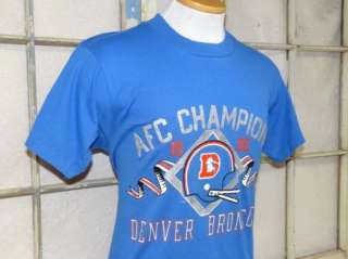 vtg 80s DENVER BRONCOS t shirt 1986 AFC CHAMPS M  