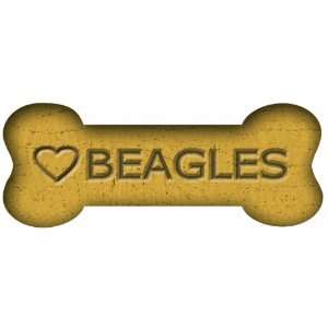   by 2 1/4 Inch Car Magnet Biscuit Bones, Love Beagles