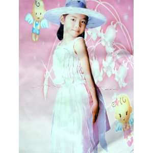  Fancy Girl Princess Costume with Foldable Magic Hat 