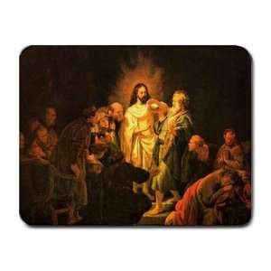  Doubting Thomas By Rembrandt Mouse Pad