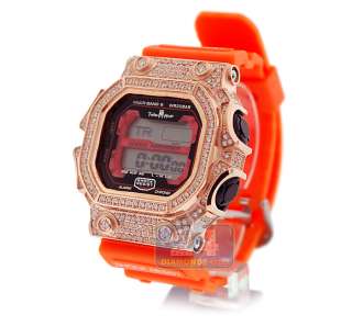 Techno Master Casio G Shock 3.00 ct White Crystal CZ Iced Out Mens 