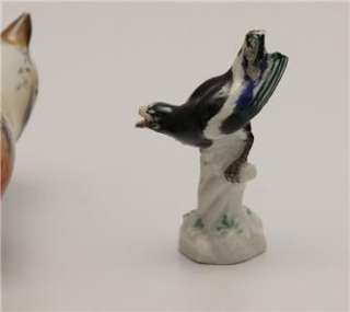   Meissen Porcelain Figurines 4 Repair Restoration Birds & Man w Fruit