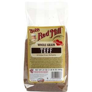  Bobs Red Mill Whole Grain Teff, 24 oz (Quantity of 4 