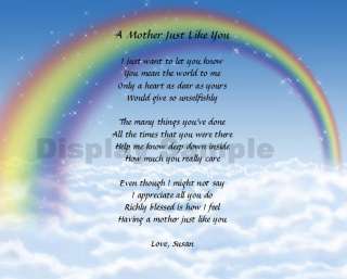 Mother Mom Gift Personalized Poem Birthday Mothers Day Or Christmas 