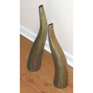  2 Snakeskin Snake Skin Vases Vase LARGE 