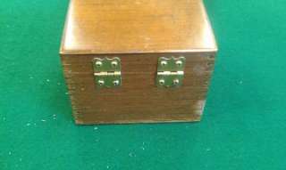 1959 Merchants Box Co. 3x5 Card Wooden File Box Maple  