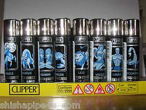 CLIPPER LIGHTERS STAR SIGN HOROSCOPE ZODIAC SIGN GAS REFILLABLE 