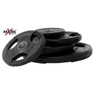  X Mark Fitness 455 lb Rubber Coated Olympic Weight Set 
