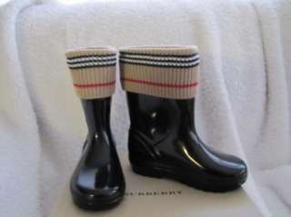BURBERRY SHOES sandals rain boots black 13  