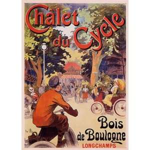  CHALET DU CYCLE BOULOGNE FRENCH VINTAGE POSTER REPRO 