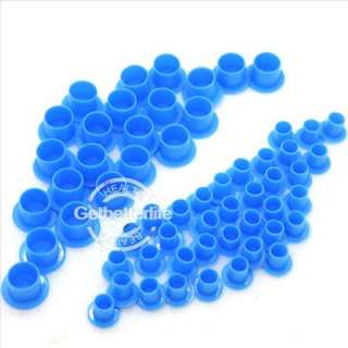 100 Blue Tattoo Self standing Ink Pigment Cup Supply  