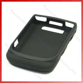 Black Rubber Hard Case Cover For Blackberry Torch 9800  