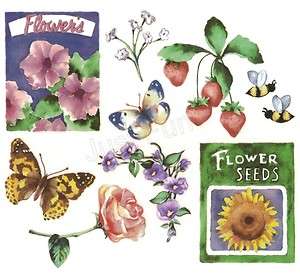   Seeds/Berries & Bugs Instant Stencil ~ Tatouage   See FREE SHIP OFFER