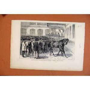   C1872 Sale Horses Tenth Hussars Tattersalls Old Print