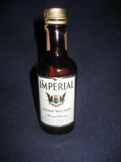   miniature liquor bottle IMPERIAL HIRAM WALKER BLENDED WHISKEY  