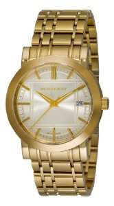   Gold Plated Stainless Steel Gold Dial Watch Burberry Watches