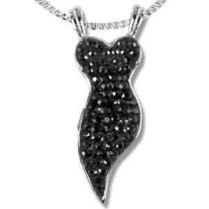   Little Black Dress Pendant. Made with Swarovski Element Jewelry