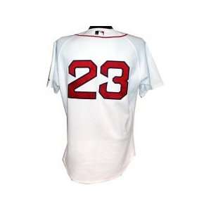 Julio Lugo #23 2008 Red Sox End of Season Game Used Home White Jersey 