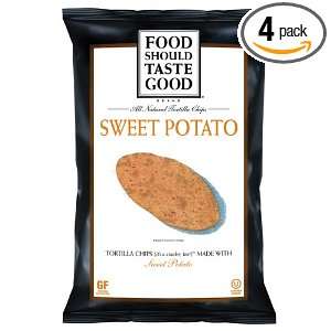 FOOD SHOULD TASTE GOOD Sweet Potato Chips, Original Flavor, 4.5 Ounce 