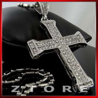 Mens CZ CROSS Pendant Chain★HIPHOP★ICED OUT★BLING★PDC57  