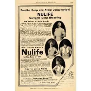  1909 Ad Nulife Expanded Chest Prof. Charles Munter 