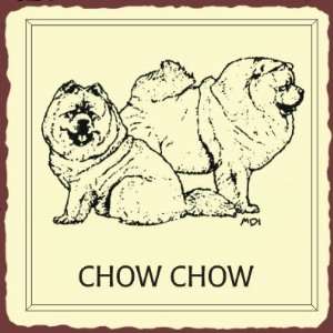  Chow Chow Dog Vintage Metal Animal Retro Tin Sign