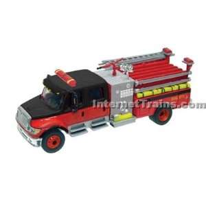   7000 2 Axle Crew Cab City Fire Engine   Red/Black Toys & Games