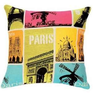  Pop Paris Fluorescent Tapestry Pillow