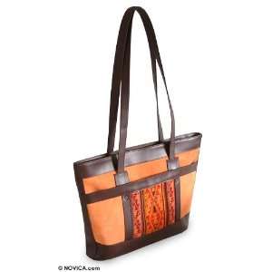  Leather handbag, Andean Tapestry